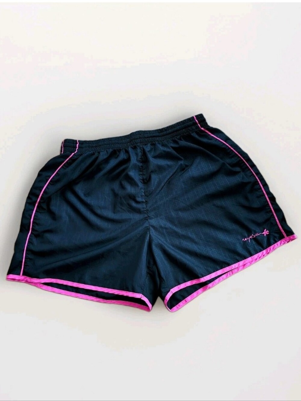 Raya Sun Women’s Running Shorts Black Pink Trim Size 3x